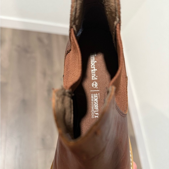 Timberland brown leather Chelsea boots ankle slip women’s 8.5 - Picture 14 of 14